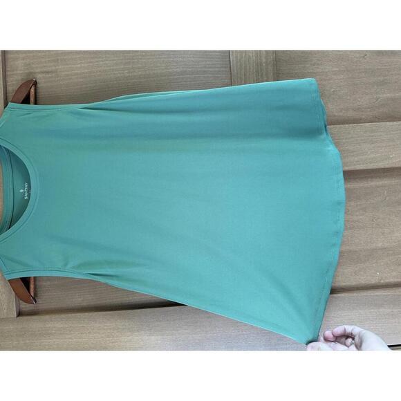 SANTINY Green Sleeveless Racerback Workout Tank Top Lightweight Women’s size XL - Picture 3 of 14